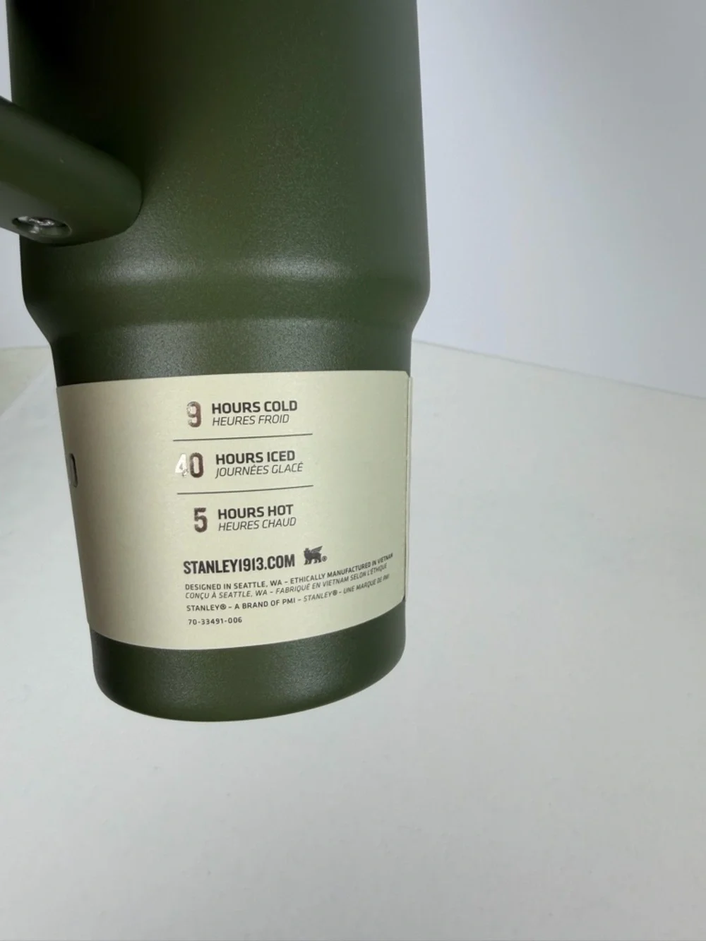 Stanley Olive Green Insulated Travel Mug with Handle - Picture 5 of 12